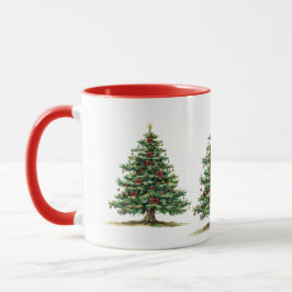 Caneca Aquarela Linda Árvore de Natal