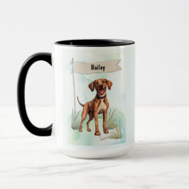 Caneca Aquarela Personalizada Cachorro Plott