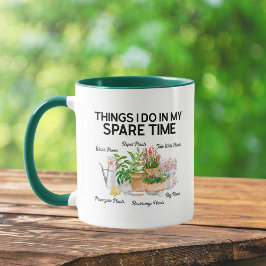 Caneca Aquarela Planta Floral Funny Gardening