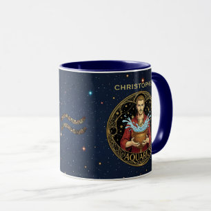 Caneca Aquário Aguadeiro Símbolo do Zodíaco Para Ele