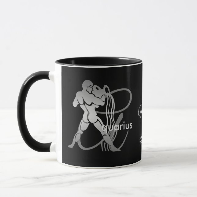 Caneca Aquarius ♒ Bearer Água - Sinal Zodiac (Esquerda)