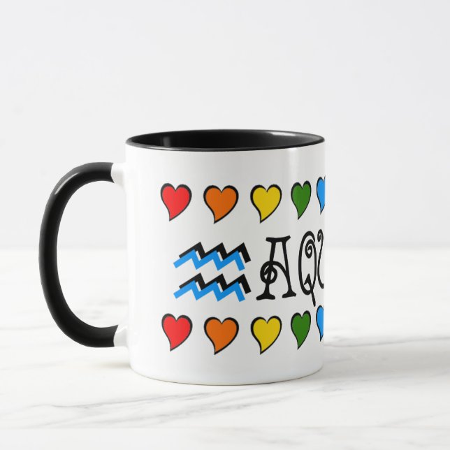 Caneca Aquarius Hearts (Esquerda)