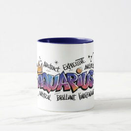 Caneca Aquarius Zodiac Graffiti 