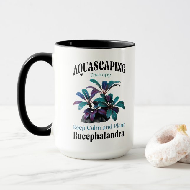 Caneca Aquascaping Therapy – Keep Calm and Plant Bucephal (Com Donut)