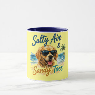 Caneca Ar Marinho e Dedos de Areia Vibrações de Verão