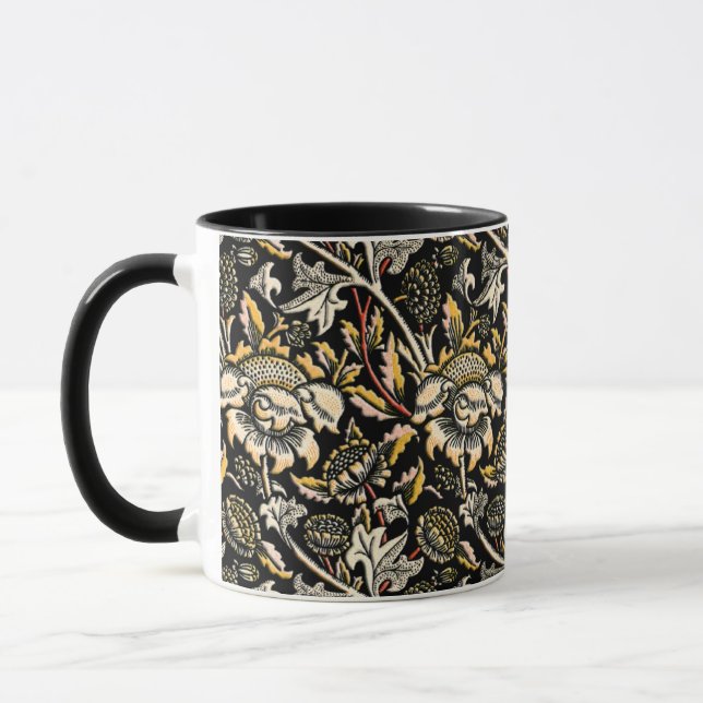 Caneca Arabesque floral escuro de William Morris (Esquerda)