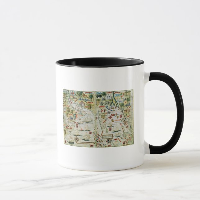 Caneca Arábia e India, de "do atlas Miller", c.1519 (Direita)