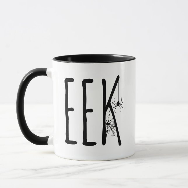 Caneca Aranha Eek & Teia de Aranha Assustadora e Sinistra (Esquerda)