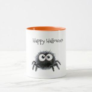 Caneca Aranha Preta Fofa de Halloween