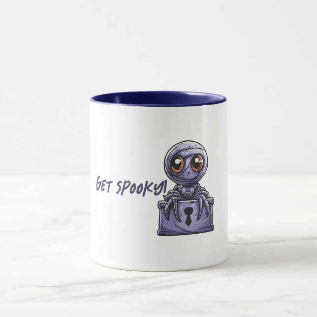 Caneca Aranha Roxa Spooky (Centro)