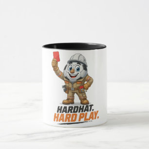 Caneca Árbitro de Futebol com Capacete de Construção