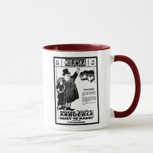 Caneca Arbuckle gordo LOUCO PARA CASAR 1921