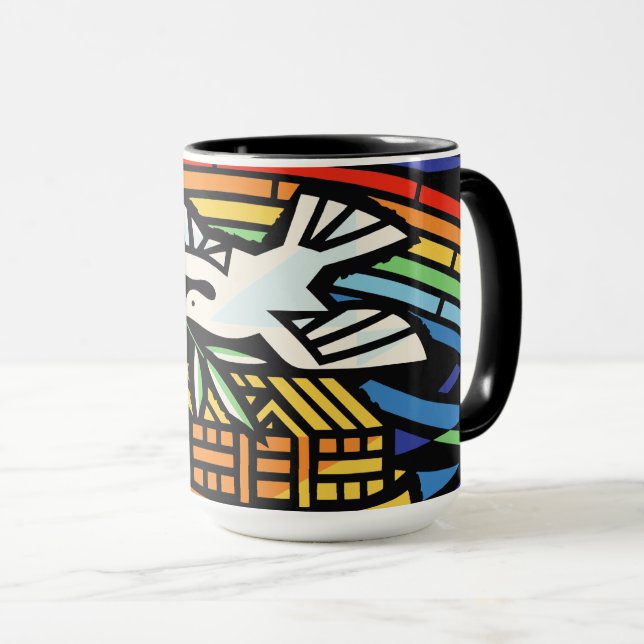 Caneca Arca de Noé, Arco-Íris, Dove (Frente Esquerda)