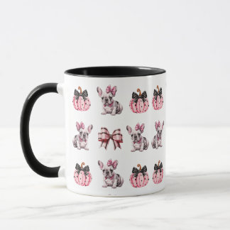 Caneca Arco de abóbora-rosa-abóbora-rosado do Halloween C