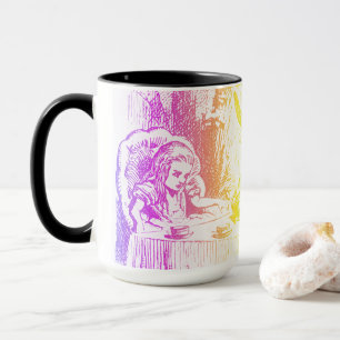 Caneca Arco-íris Alice no País das Maravilhas da Arte Ind