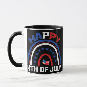 Caneca Arco-íris América Bandeira Americana Patriótica 4 