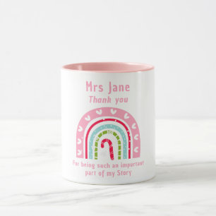 Caneca Arco-íris azul e cor-de-rosa personalizado melhor