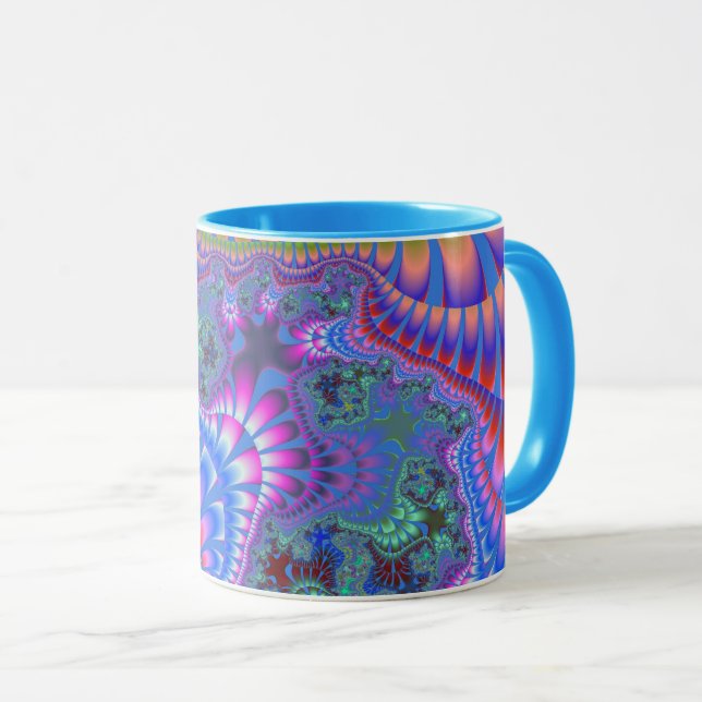 Caneca Arco-Íris Azul Melado (Frente Esquerda)