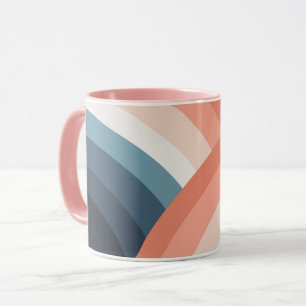 Caneca Arco-íris colorido de dois retratos