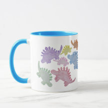 Arco-Íris Colorido Stegosaurus Mug 11 oz