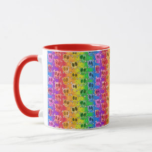 Caneca Arco-Íris Crânios de Orgulho gay
