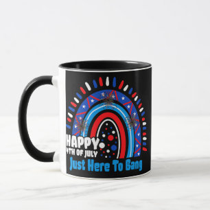 Caneca Arco-íris de 4 de Julho da América Só Estou Aqui P