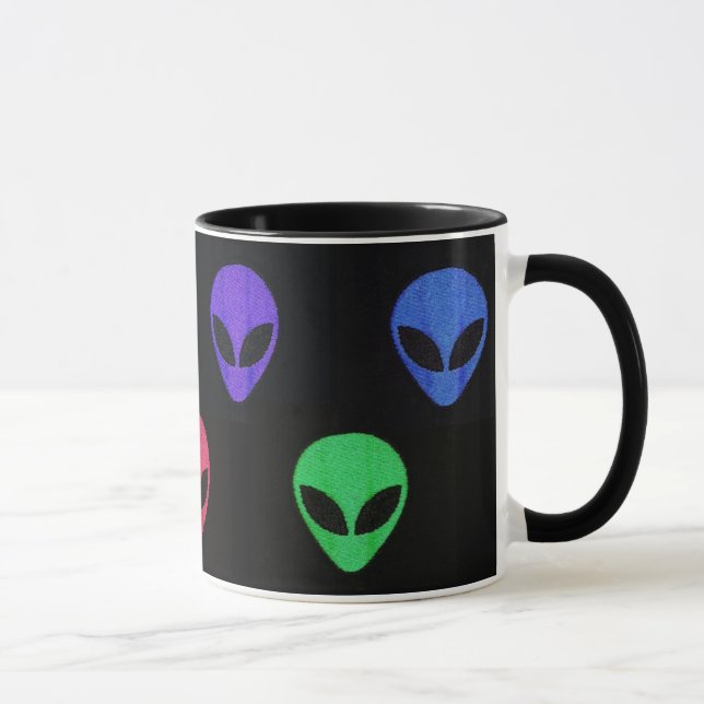 Caneca Arco-íris de Aliens Mug *Personalizar* (Direita)