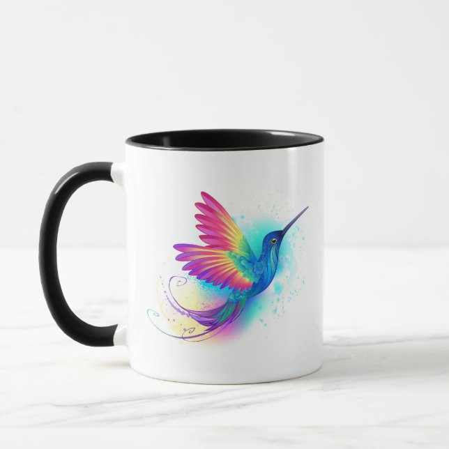 Caneca Arco-Íris Exótico Hummingbird (Esquerda)