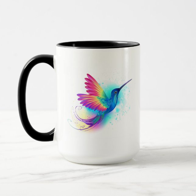 Caneca Arco-Íris Exótico Hummingbird (Esquerda)