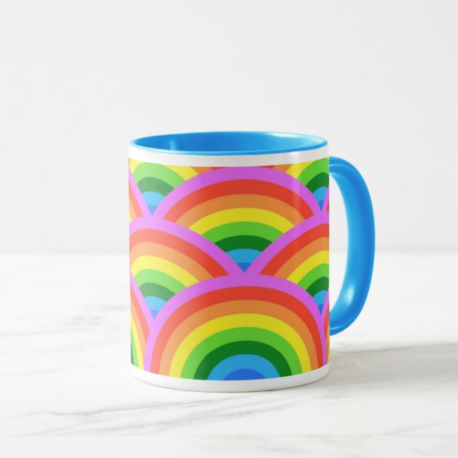 Caneca Arco-íris Feliz (Frente Esquerda)