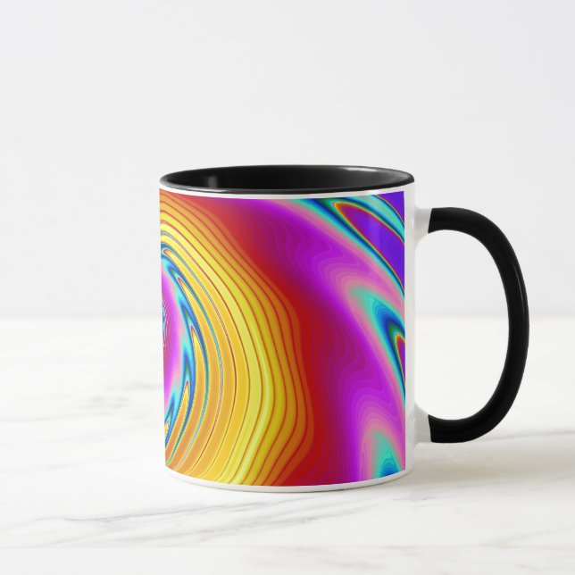 Caneca Arco-íris líquido de roda do vidro (1) das cores (Direita)