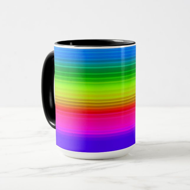 Caneca Arco-íris listrado (Frente Esquerda)