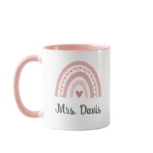Caneca Arco-Íris Personalizada para Professores