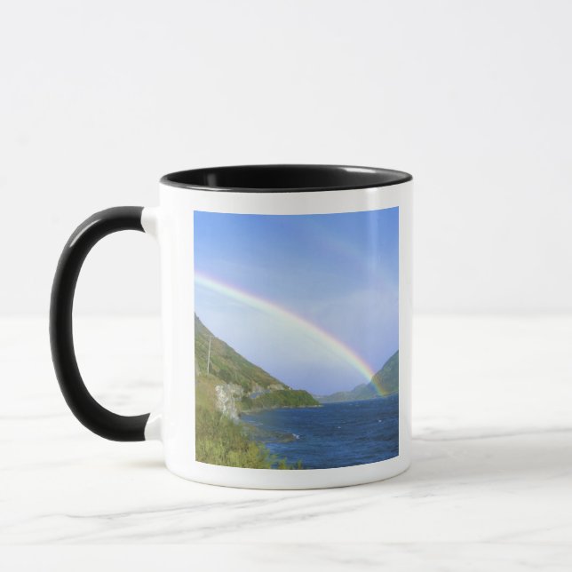 Caneca Arco-íris sobre o lago Hawea, Ilha do Sul, Nova (Esquerda)