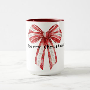 Caneca Arcos Brancos de Pepperminta Vermelha Natal