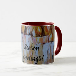 CANECA ÁREAS DE ARTE DE NATAL COM SANTO