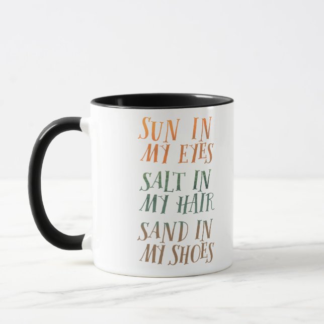Caneca Areia com sal de sol bonito (Esquerda)