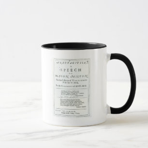 Caneca Areopagitica um discurso de John Milton