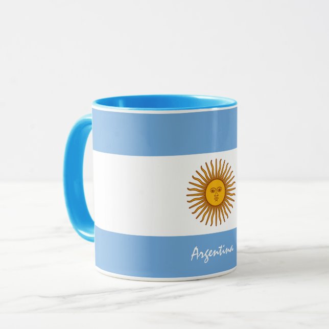 Caneca argentina, bandeira da Argentina, patriótic (Frente Esquerda)