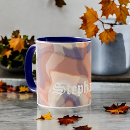 Caneca Argumento mármico cai terracotta roxo moderno