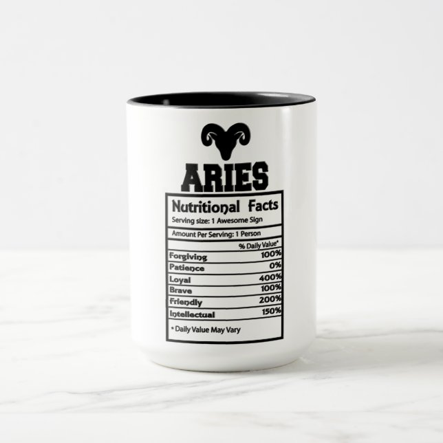 Caneca Aries Fatos Nutricionais (Centro)