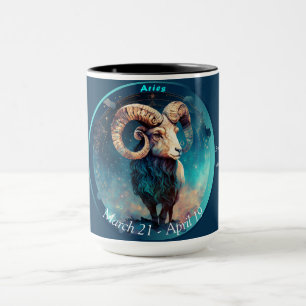 Caneca Áries o Carneiro Personalizável "21 de Março - 19 