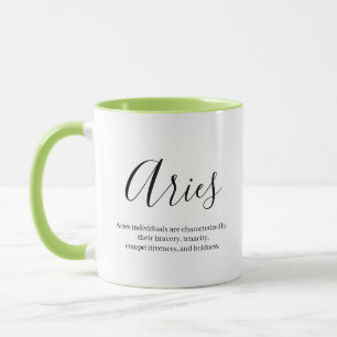 Caneca Aries personalizados Sinal Zodiac Nome e caracterí
