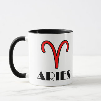 Caneca Aries Zodiac Símbolo 11 oz. com Designer Mug em Ve