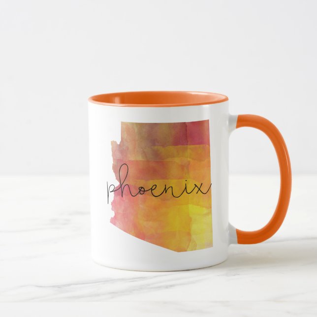 Caneca Arizona de Phoenix da aguarela (Direita)