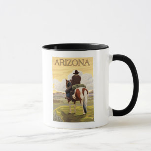 Caneca Arizona do vaqueiro (vista da parte traseira)