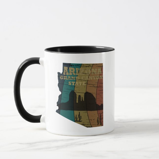 Caneca Arizona Sedona mapa do Grand Canyon — retro paisag (Esquerda)