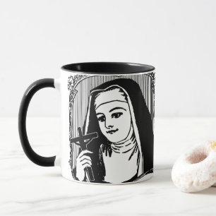 Caneca Arma católica tradicional em Habit com crucifixo