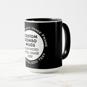 Caneca Armação Redonda Foto & Texto Grande Combinação Pre