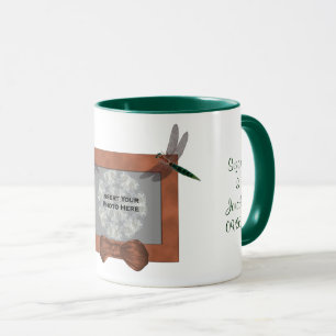 Caneca Armadura de Libélula Foto de Casamento Personaliza
